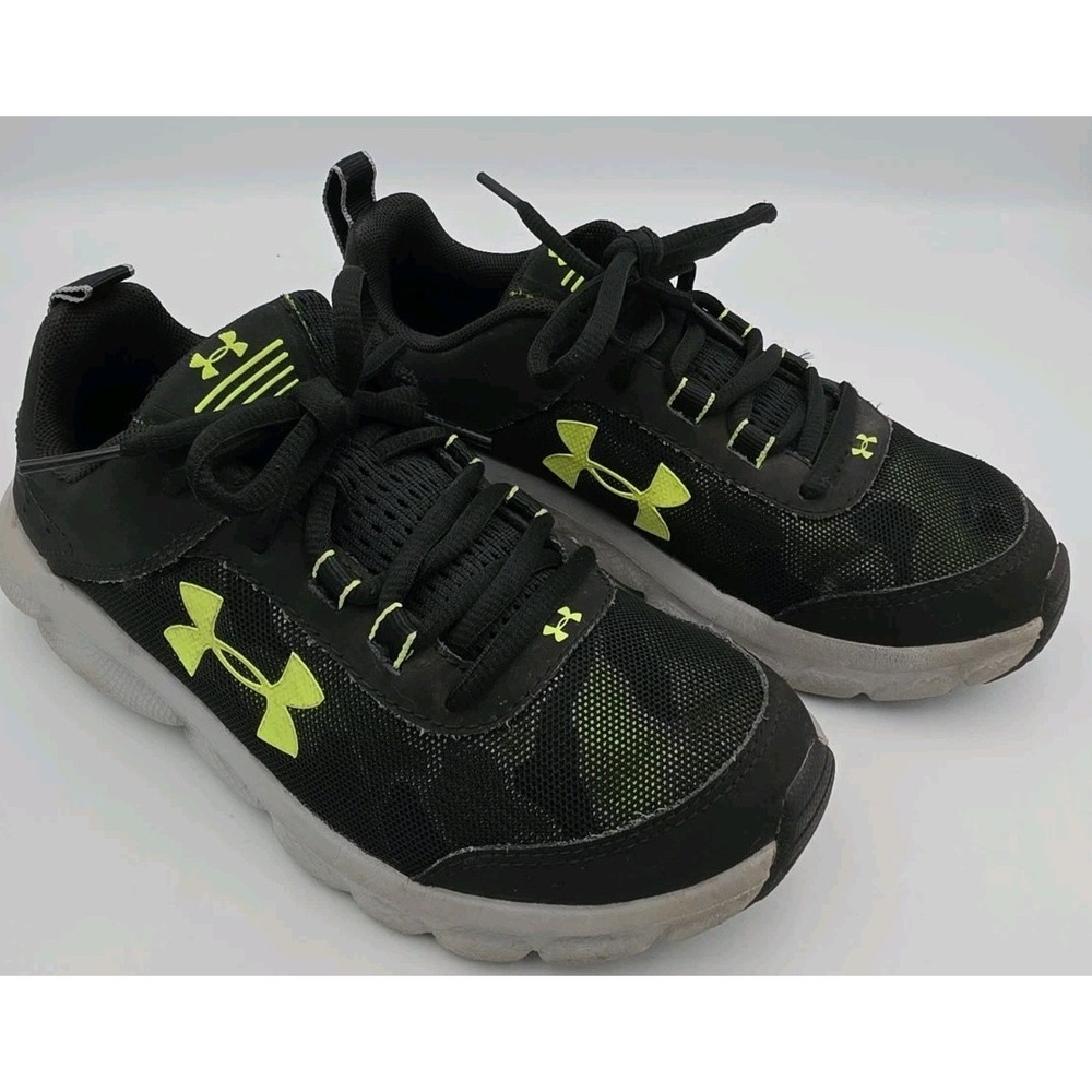 Under Armour Running Shoes Youth 3.5Y Black/Yellow Assert 8 3022100-002 Athletic